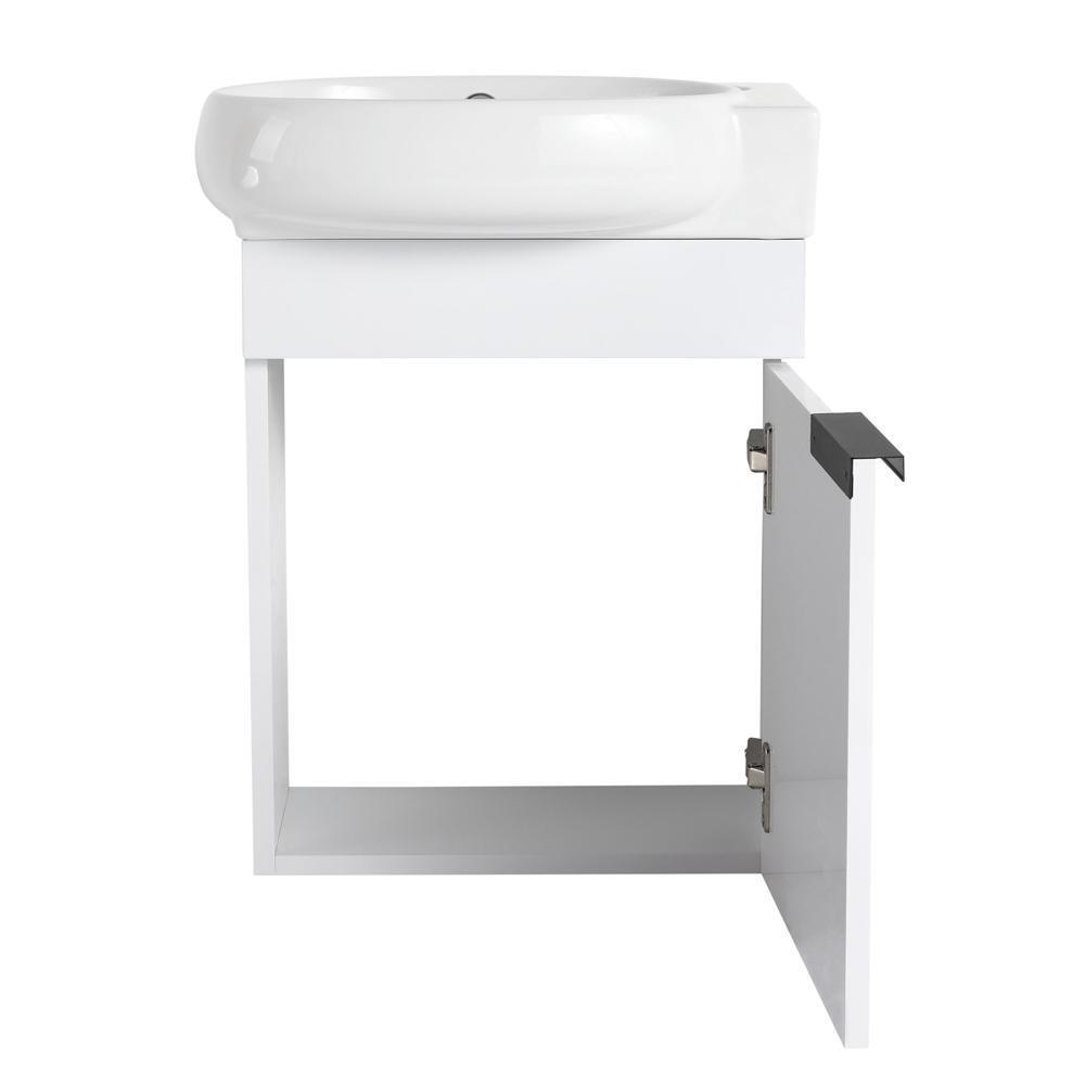 Soft Close Doors Bathroom Vanity With Sink 16 Inch