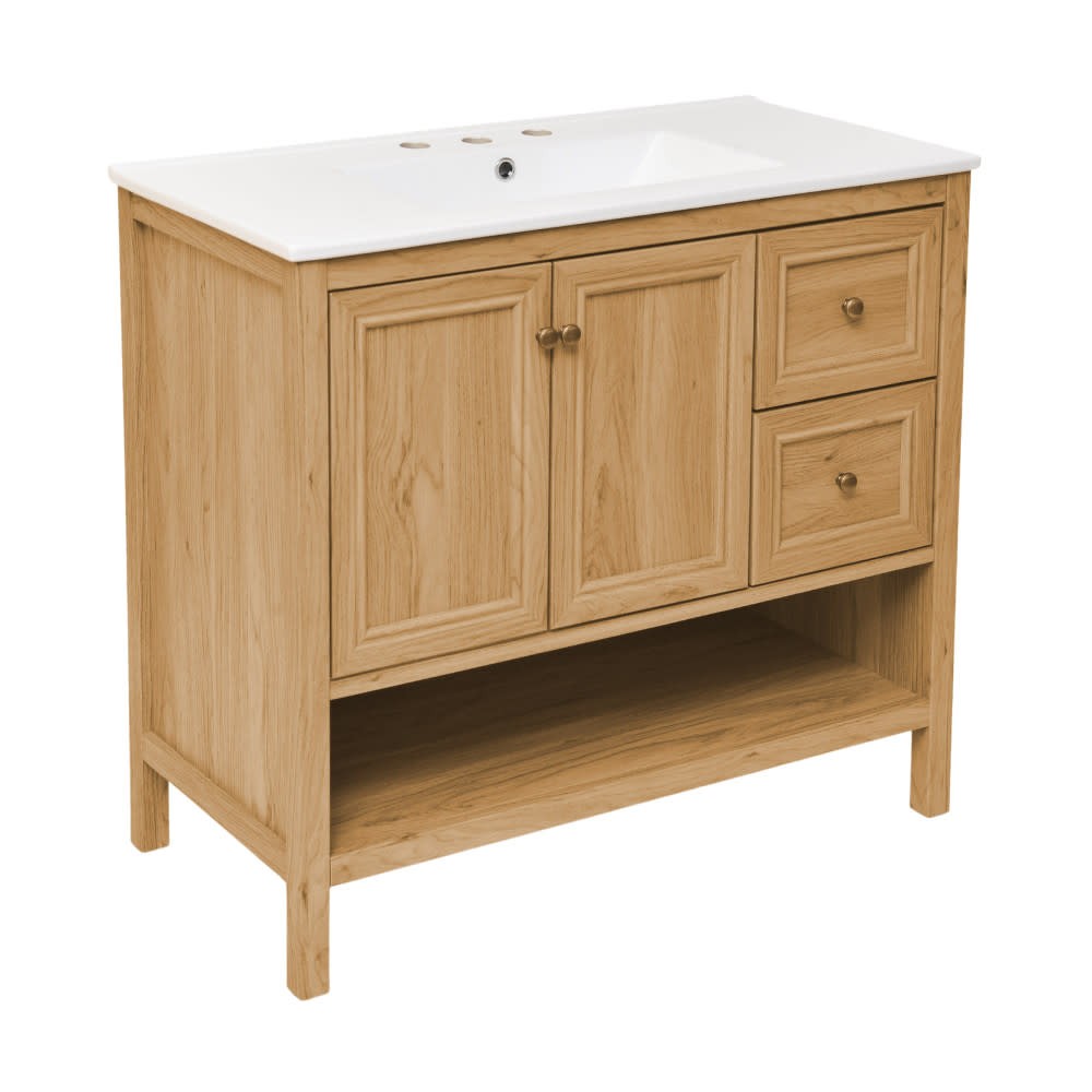 Swiss Madison SM-BV241-3 Chateau 36″ – Golden Oak / White