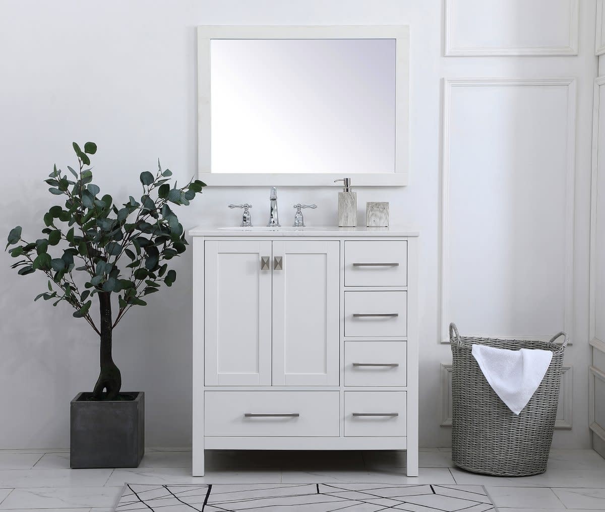 Elegant Lighting VF18832 Irene 32″ – White