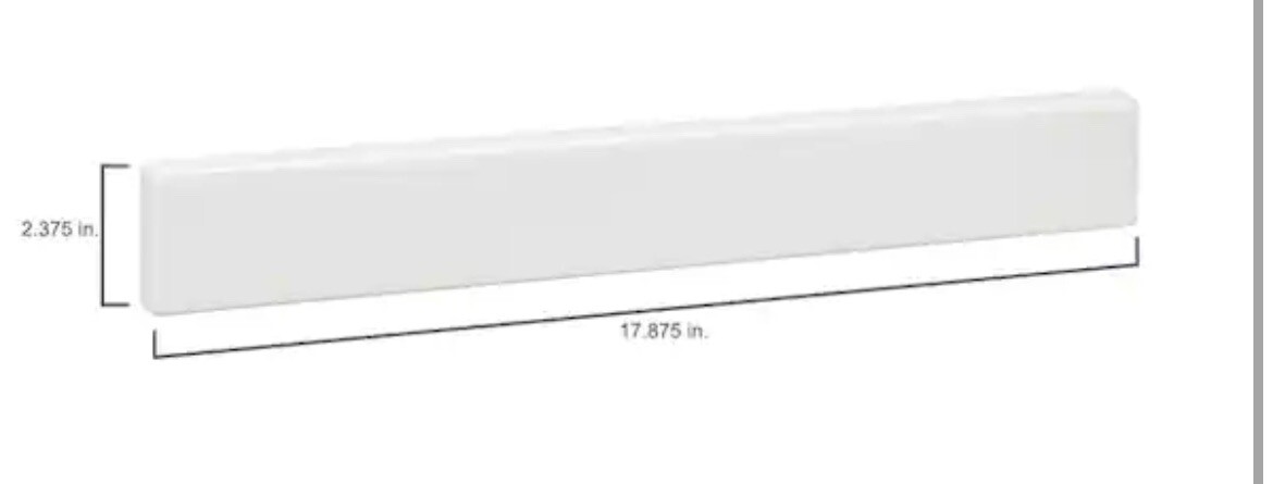 USS19Y-3Y 17.875 in. W Cultured Marble Vanity Sidesplash in White