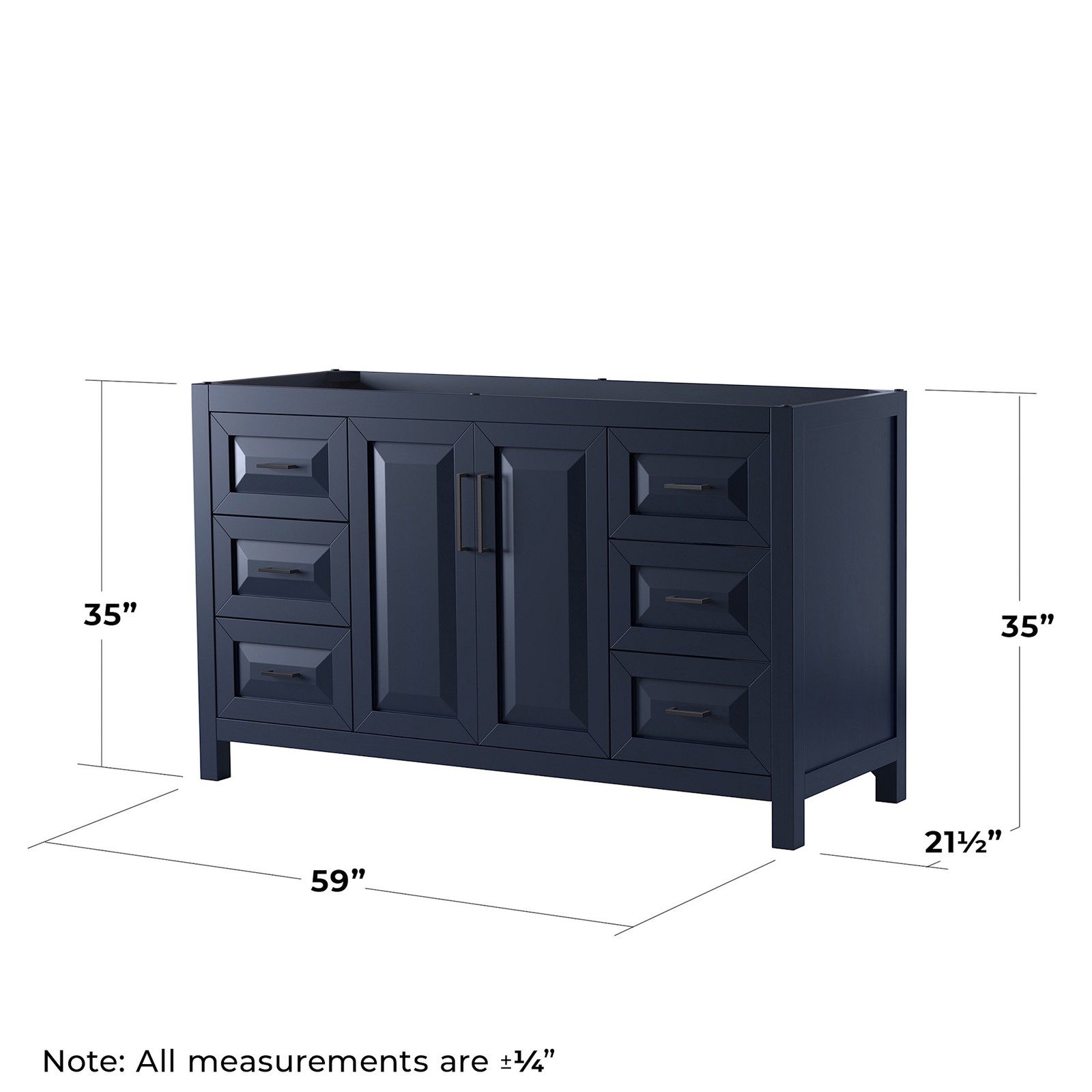 Wyndham Collection WCV252560SCXSXXM58 Daria 59″ Single – Dark Gray / Matte Black