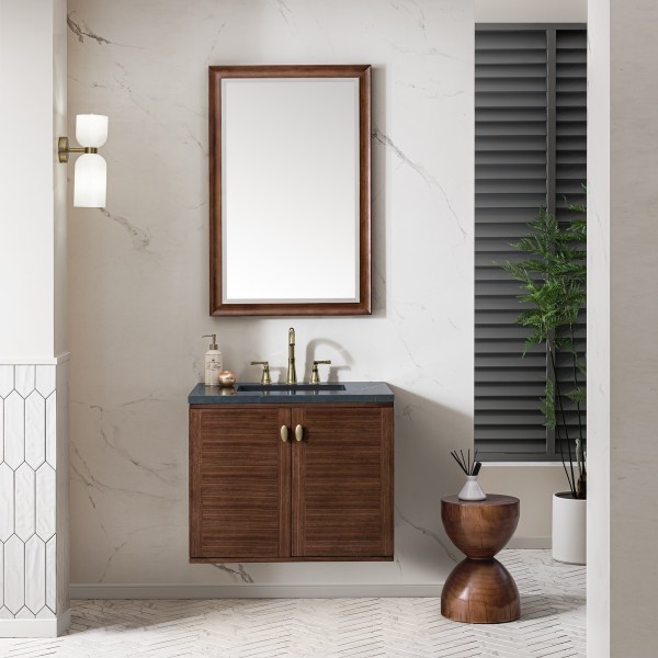 30″ James Martin Amberly 670-V30-WLT-3CSP Vanity Cabinet Charcoal Soapstone Top