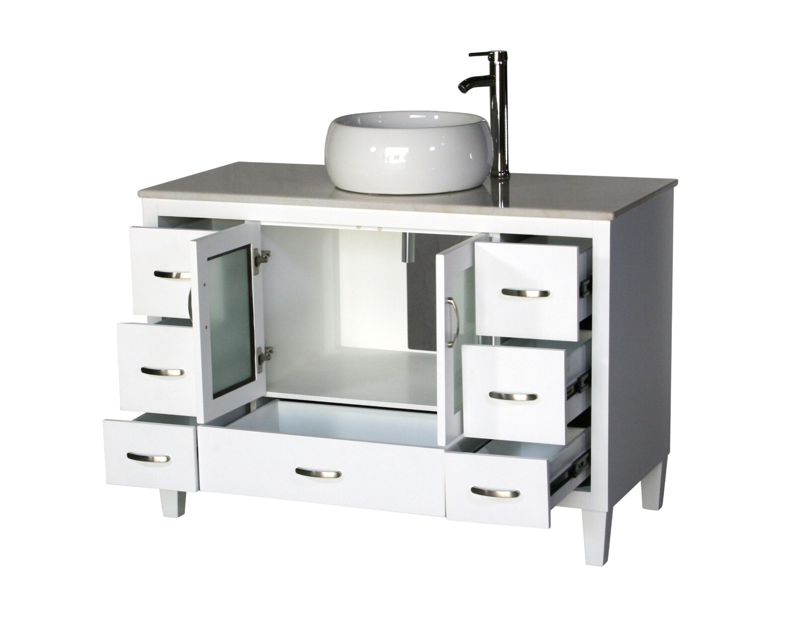 46-Inch Contemporary Style Single Sink Bathroom Vanity Model 2292-W