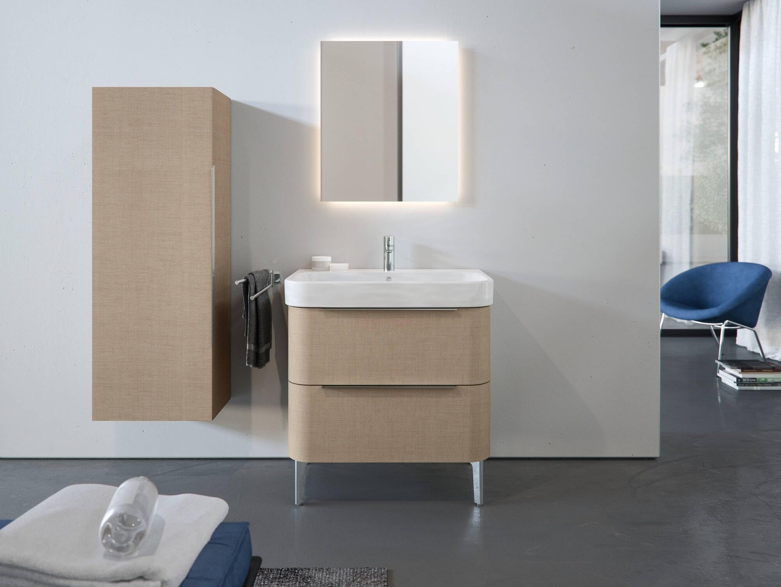 Duravit 2318650000 white, Furniture washbasin 650mm Happy D.2, TP, 1 TH, Medium