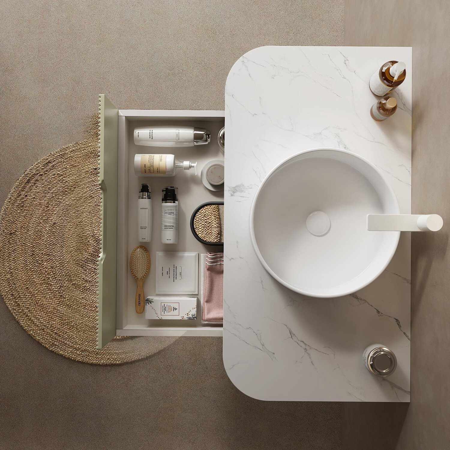 24″ 30″ 36″ Wall Mounted Bathroom Vanity w/Sink, Floating Vanity Cabinet, Drawer