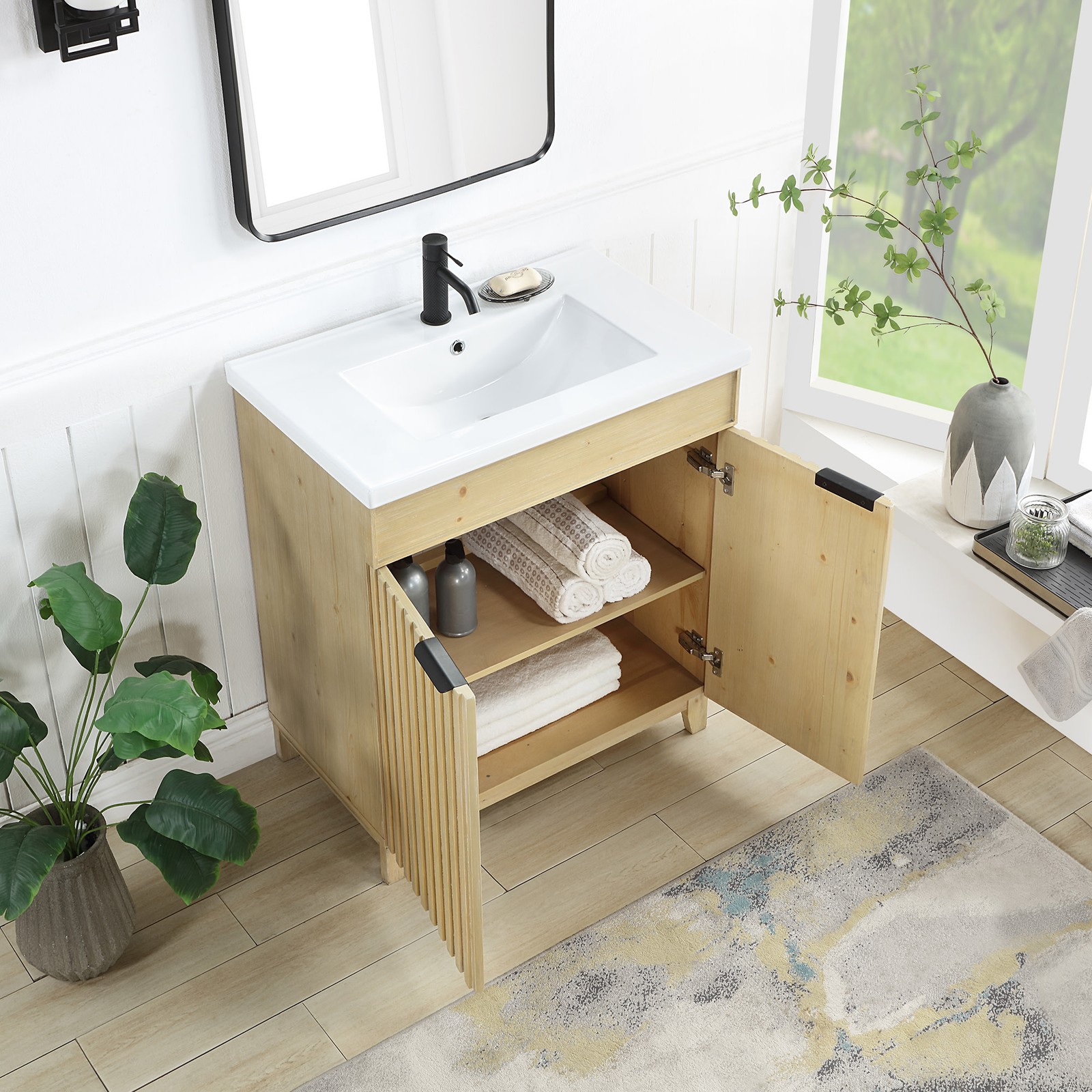 Miseno MV-NM-PALO30-WHT Palos 30″ – Spruce Antique Brown