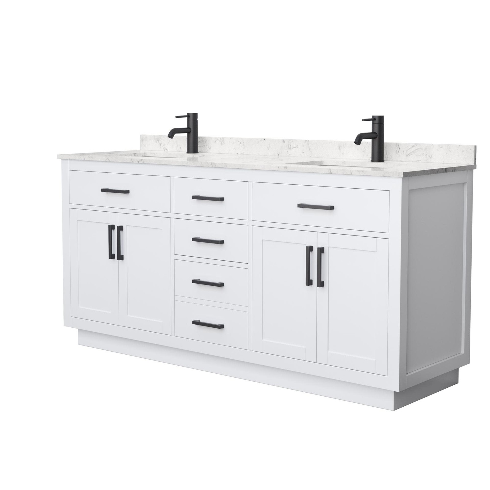 Wyndham Collection WCG262672D-VCA-UNSMXX Beckett TK 72″ – Dark Gray / White