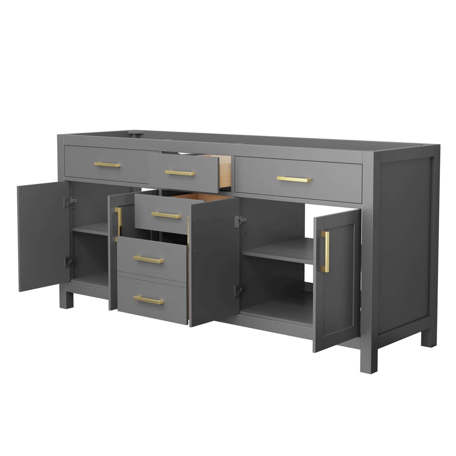 Wyndham Collection WCG242472D-CX-MXX Beckett 71″ Double – Dark Gray / Matte