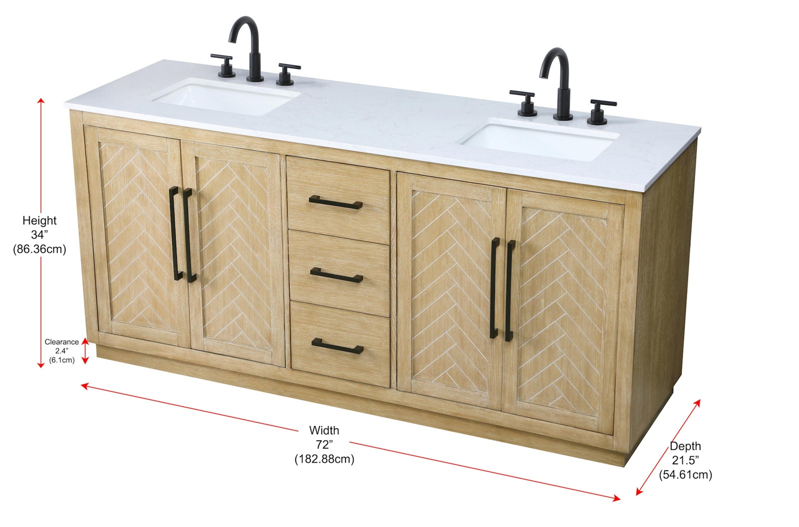 Elegant Lighting VF29072D Chase 72″ – Hazel Oak