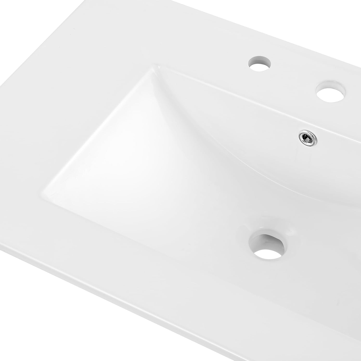Ancillary 30 In. W X 18.25 In. D Ceramic Vanity Sink Top with 3-Hole Rectangular