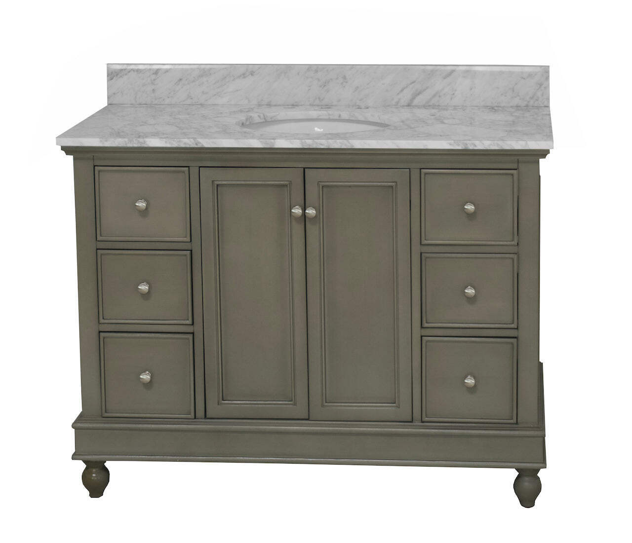 Bella 48-inch Vanity with Carrara Marble Top