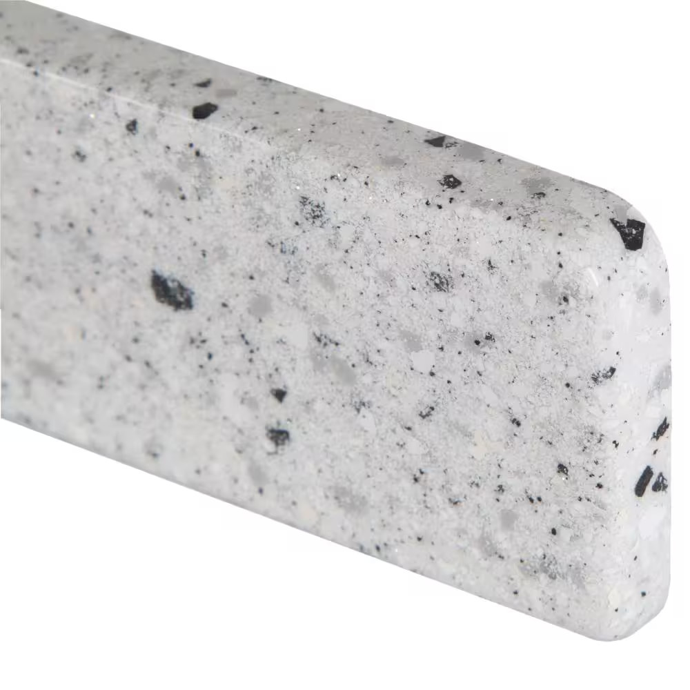 Glacier Bay Cultured Marble Vanity Sidesplash in Silver Ash For Wall 17 In. W