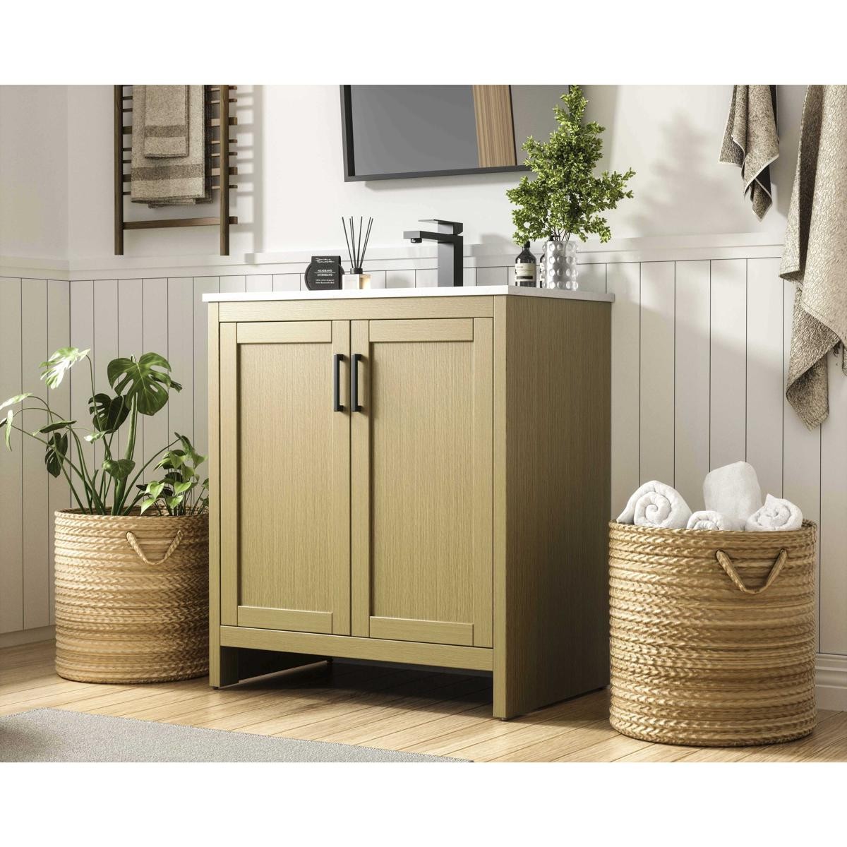 Elegant Lighting VF25130MHB Finnley Vanity Honey Brown