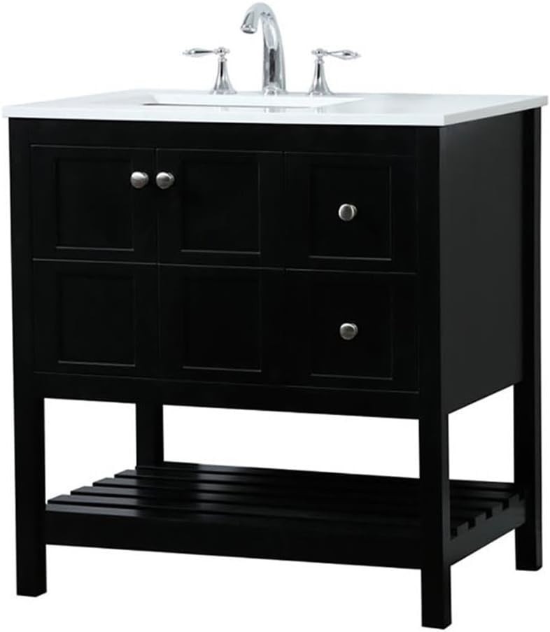 Elegant Lighting – VF16432BK – 32 inch Single Bathroom Vanity in Black Finish