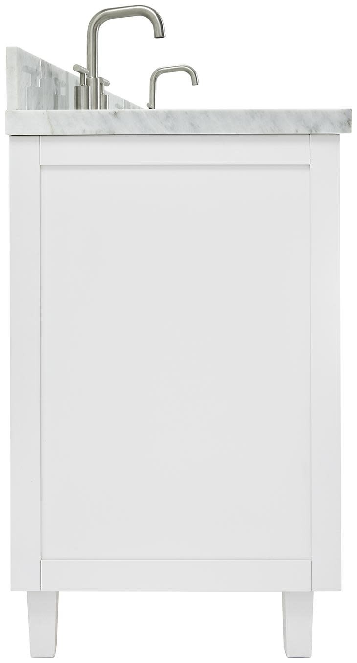 Ariel B61DCWRVO Monroe 61″ – Grey / Italian Carrara Marble Top / Brushed Nickel