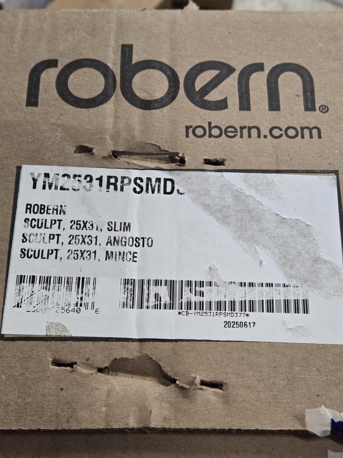 Robern YM2531RPSMD377 – SCULPT, 25X31, SLIM Open Box