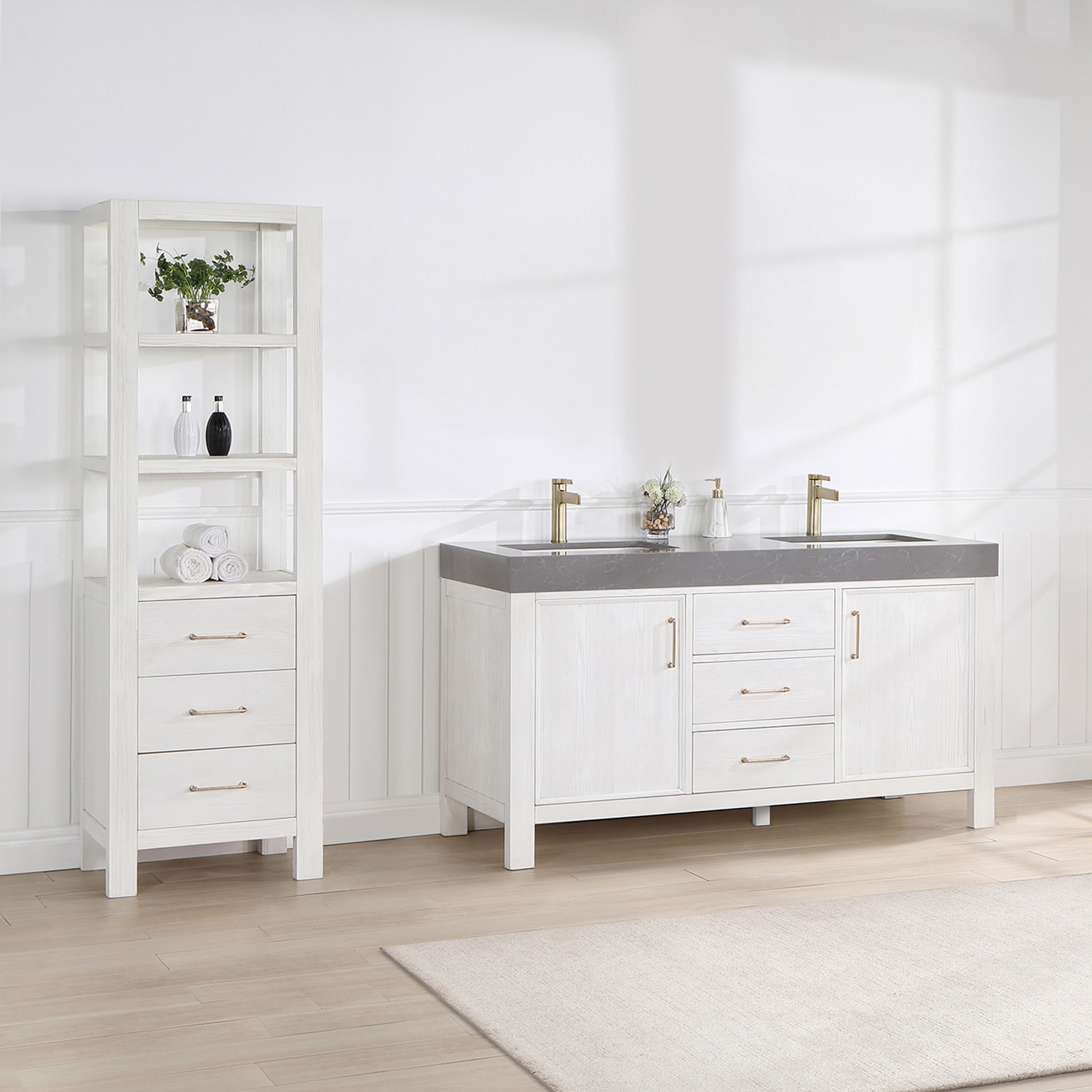 Miseno MV-NM-703860M León 60″ – Fir Wood Brown / Lightning White