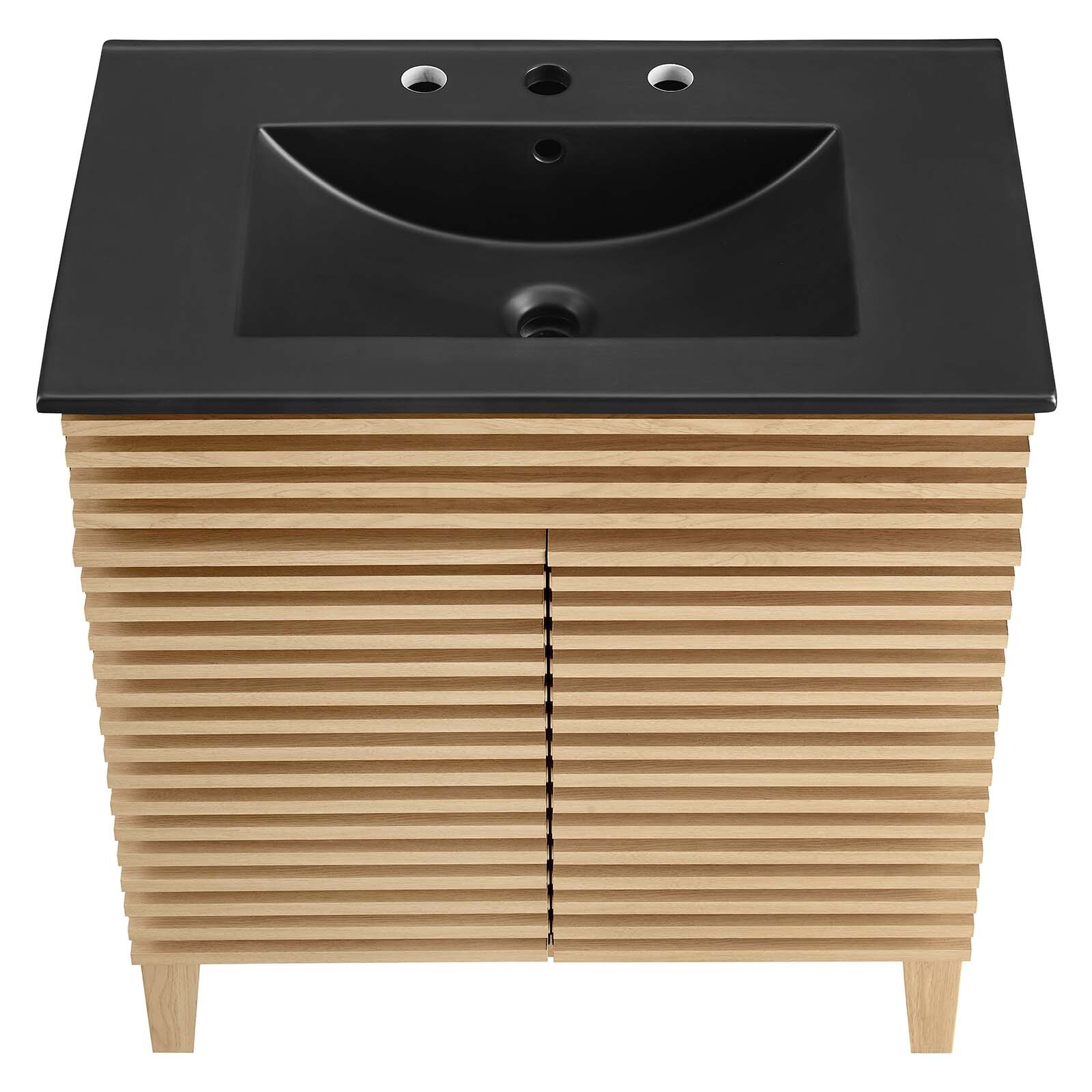 Modway Render 30″ Bathroom Vanity With Sink in Oak Black