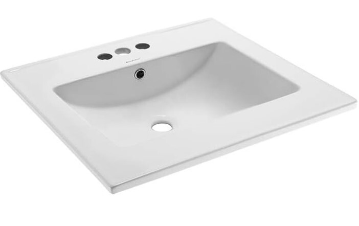 Swiss Madison Well Made Forever SM-VT324-3 Ceramic Vanity Top Sink 24 with Three
