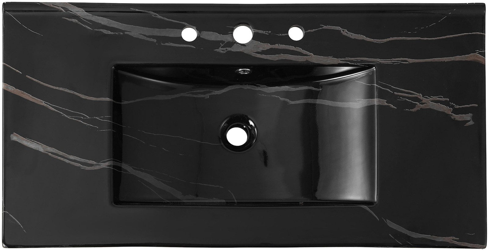 JONATHAN Y Lighting SNK1003 Ancillary 36″ Ceramic Vanity Top – White