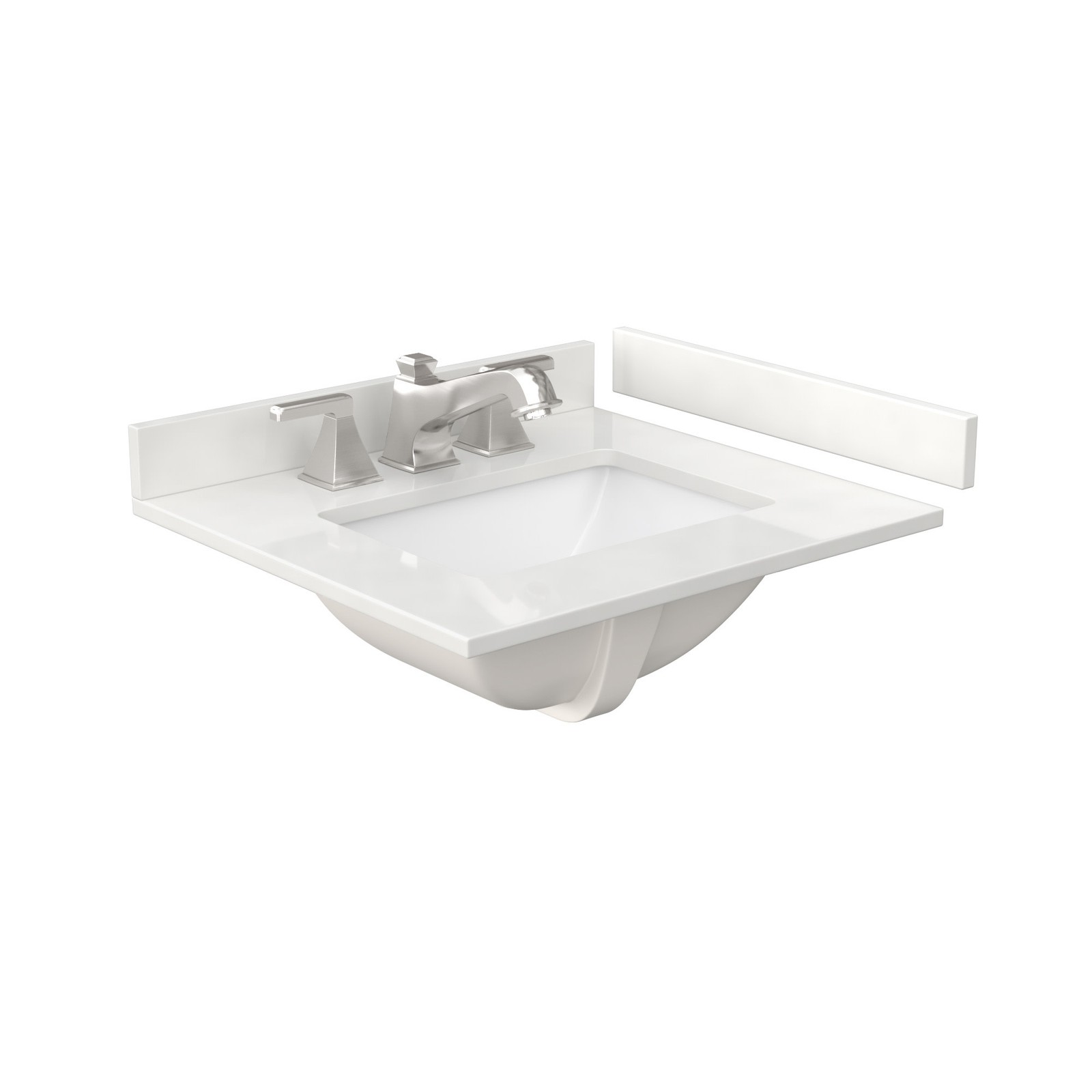 Wyndham Collection WCF9191-24S-QTZ-US3MXX Palmilla 24″ – Natural Oak / White