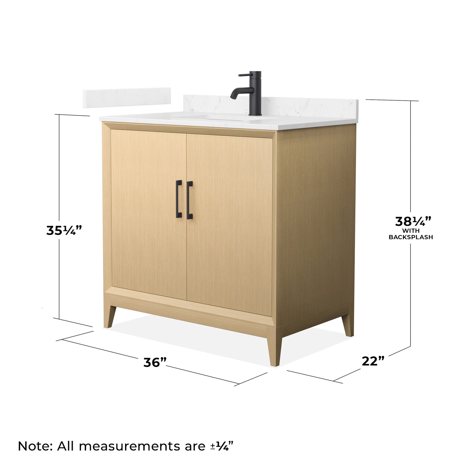 Wyndham Collection WCH7575-36S-VCA-MXX Janna 36″ – White Oak / White Cultured