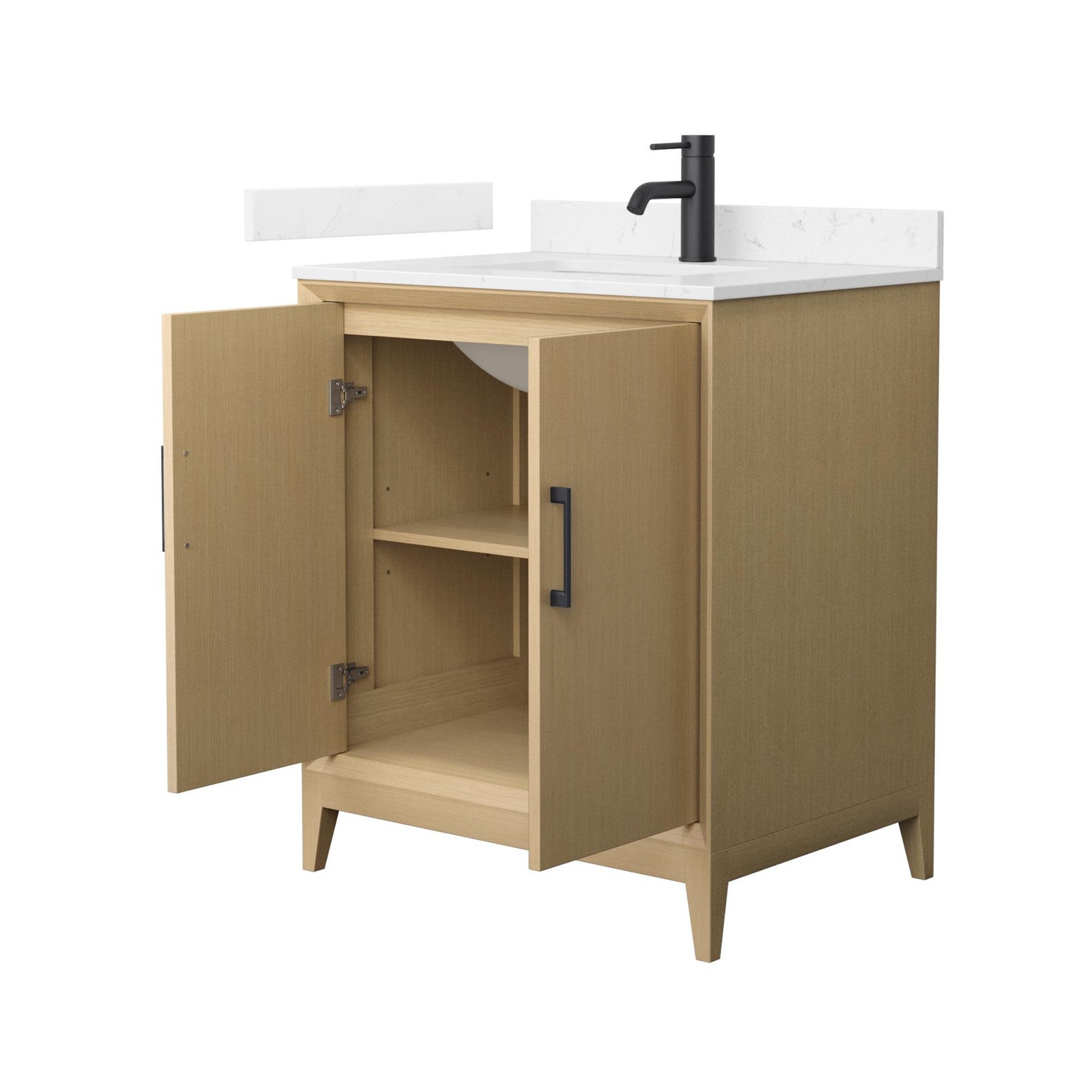 Wyndham Collection WCH7575-30S-VCA-MXX Janna 30″ – White Oak / White Cultured