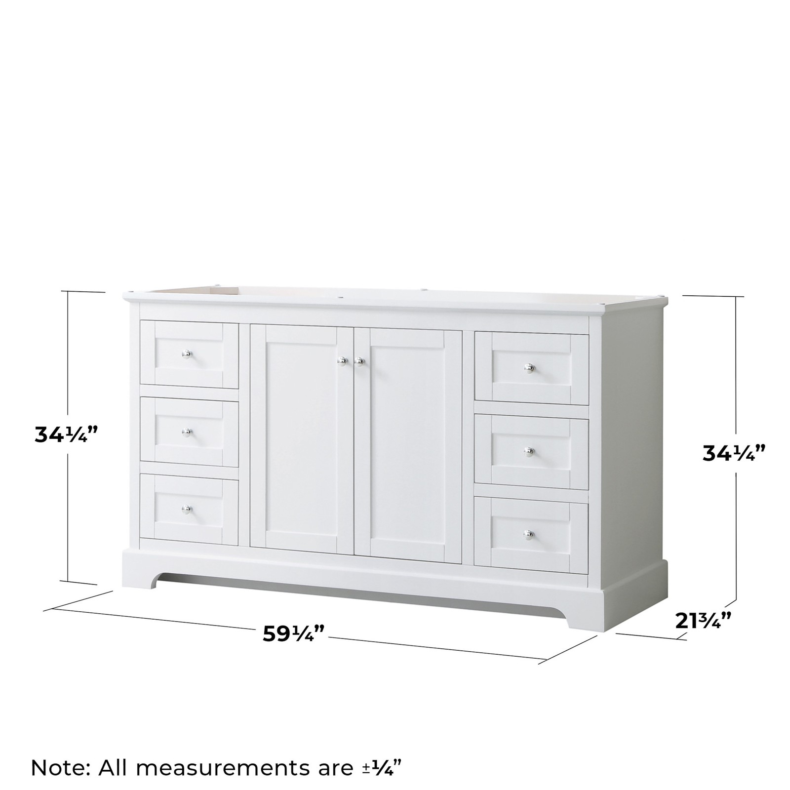 Wyndham Collection WCV232360SCXSXXMXX Avery 60″ Single – White / Brushed Gold