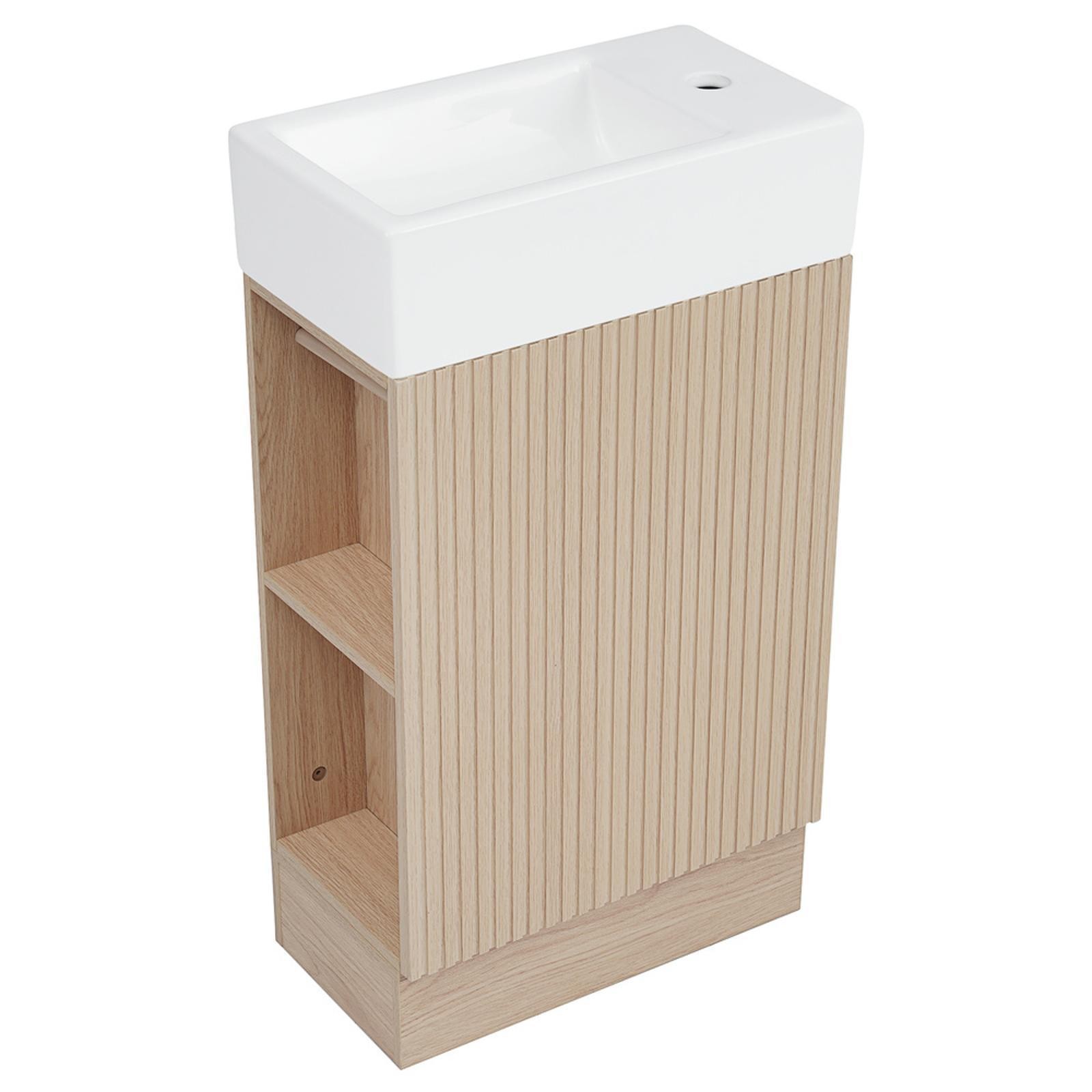 Bathroom Vanity Sink Cabinet MDF Storage Shelf Modern Small Sink Furniture for