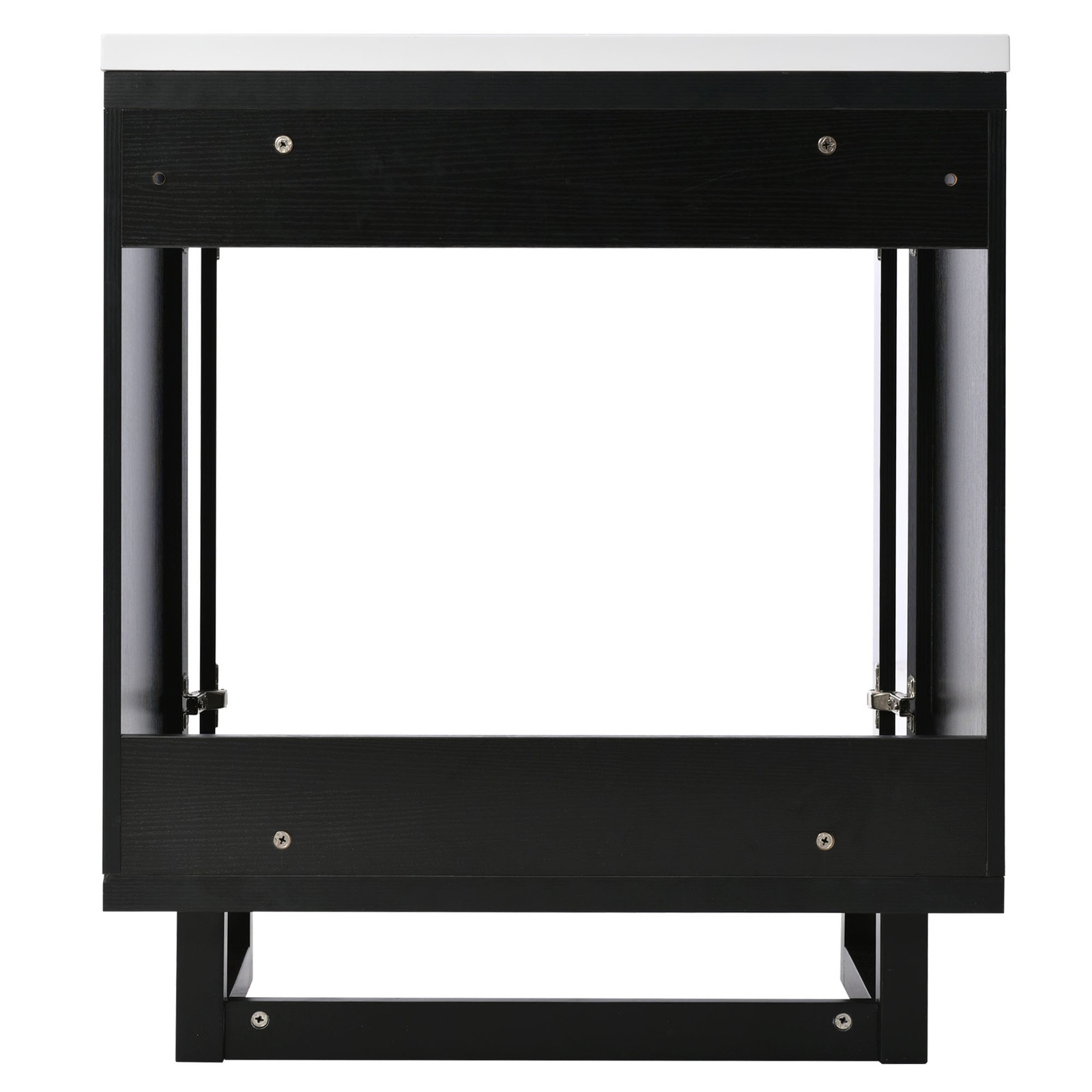 30″ Bathroom Vanity Set with Sink, Solid Wood Frame, Black Cabinet