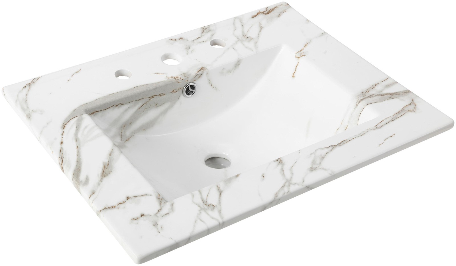 JONATHAN Y Lighting SNK1001 Ancillary 24″ Ceramic Vanity Top – White