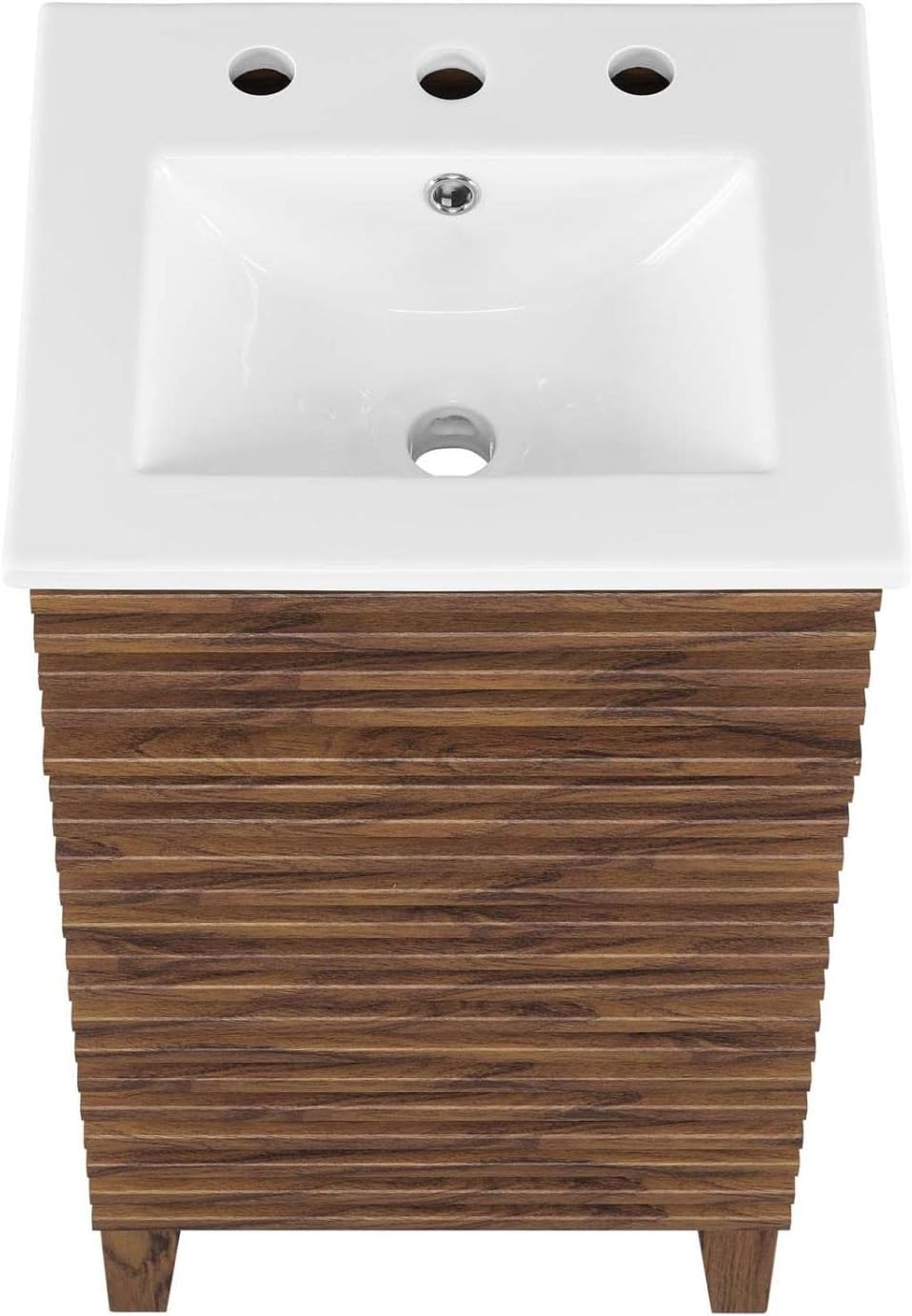 18″ Walnut White Bathroom Vanity with Sink – Stylish & Functional Design