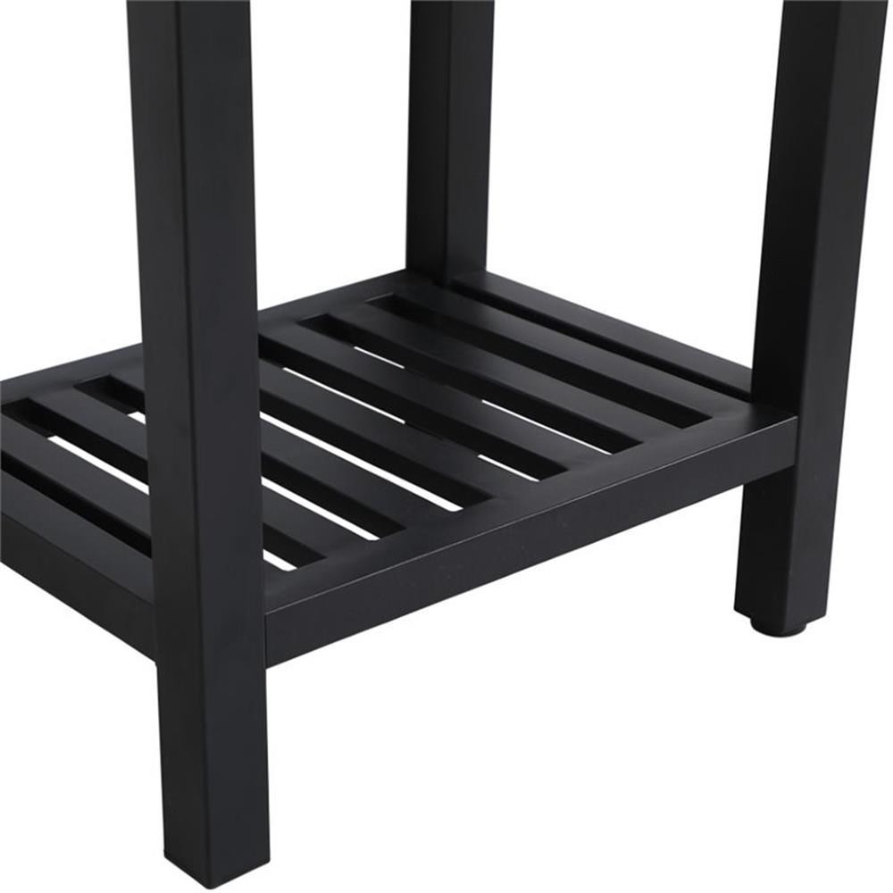 Elegant Decor Raya 18″ Single Resin Top Metal Bathroom Vanity in Black