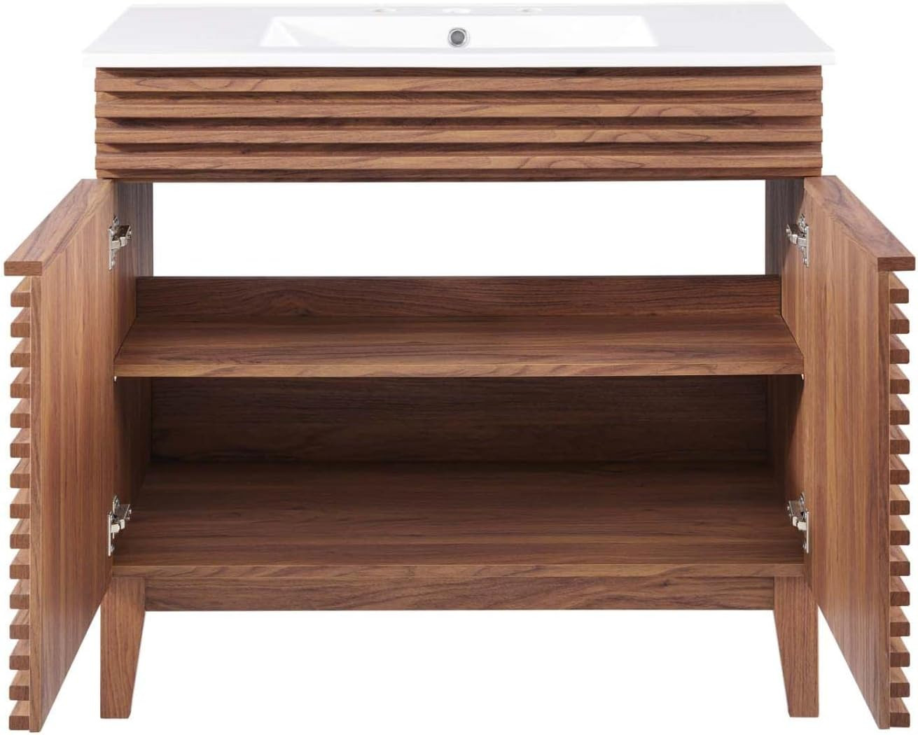 Render 36″ Bathroom Vanity in Walnut White