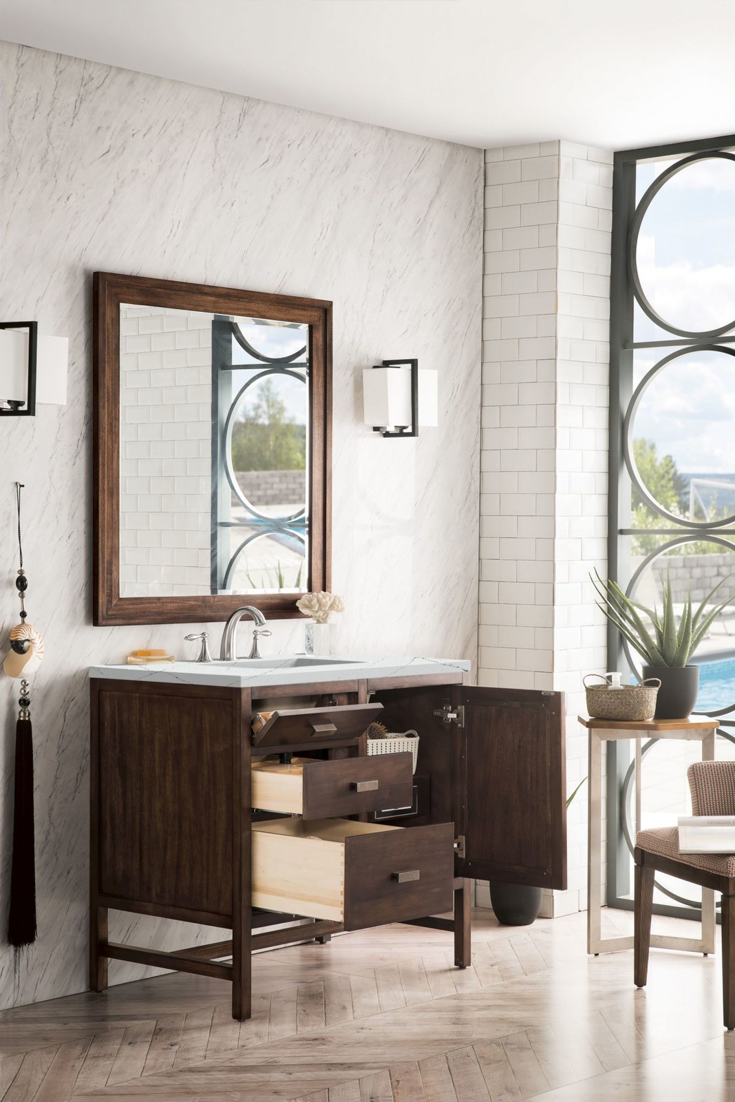 James Martin Vanities E444-V36-3ENC Addison 36″ – Mid Century Acacia