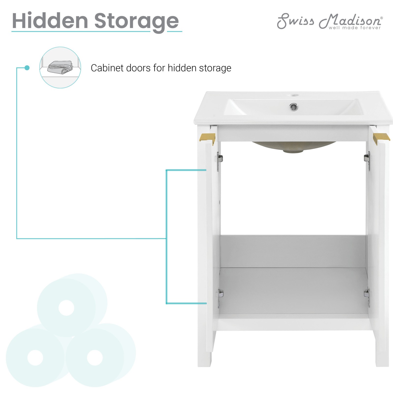 Swiss Madison SM-BV290 Bastille 24″ – White