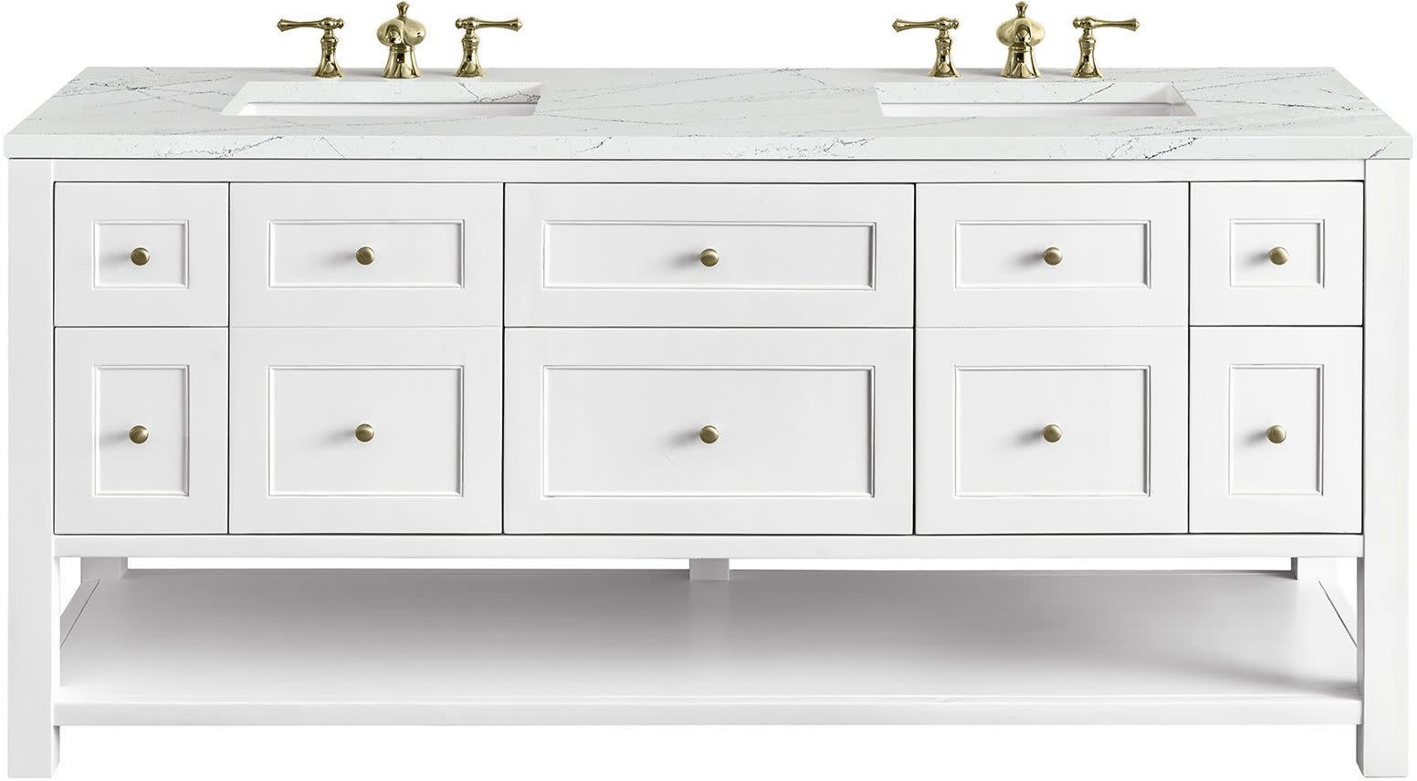 James Martin Vanities 330-V72-FENC Breckenridge 72″ – White