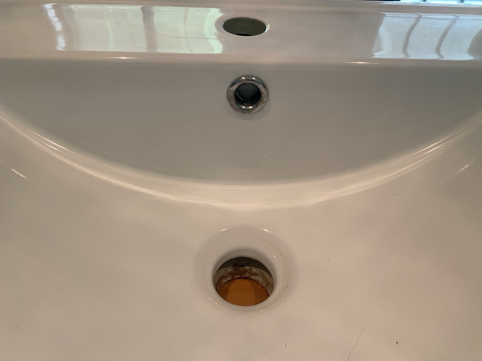 24″ Ceramic Vanity Top Sink, Modern Rectangular Bathroom Basin with Faucet Hole