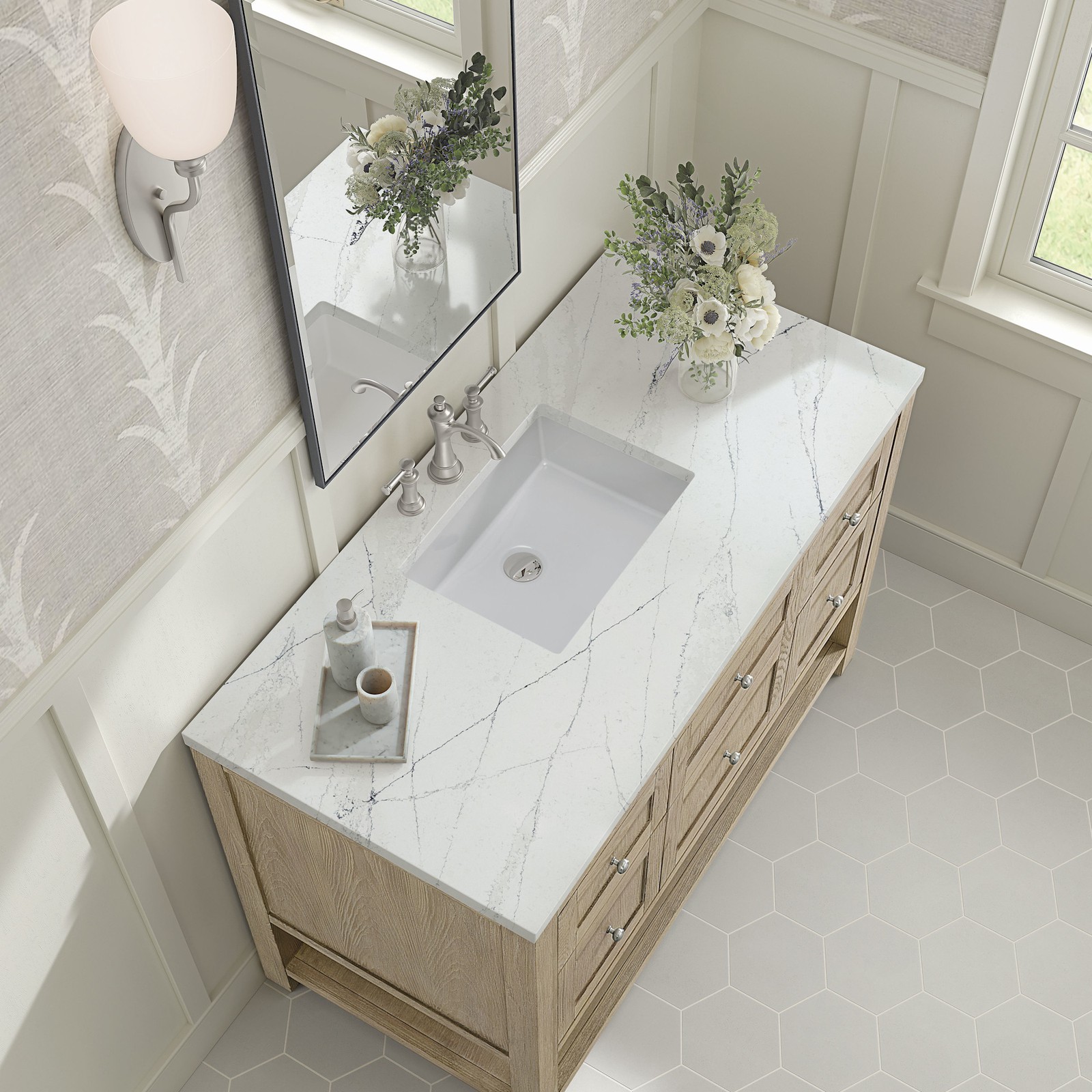 James Martin Vanities 330-V48-FENC Breckenridge 48″ – Smokey Celadon