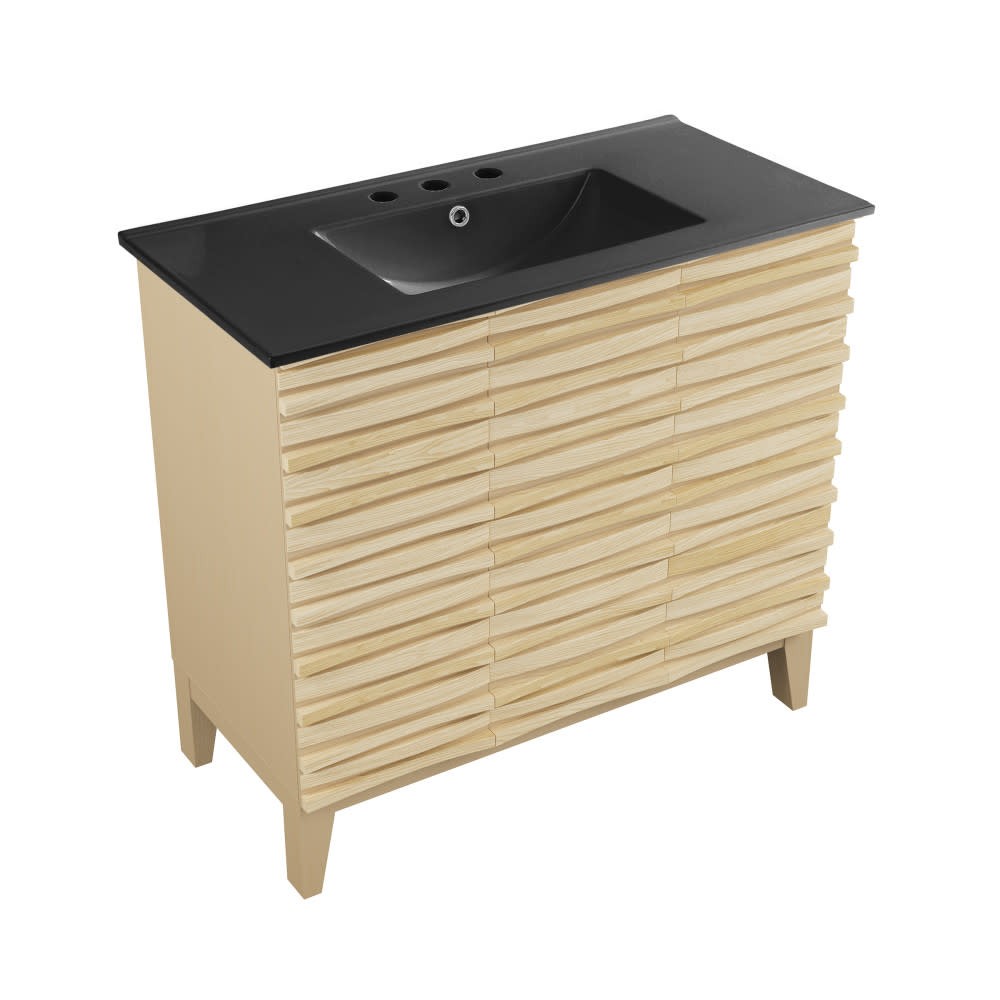Swiss Madison SM-BV471-3MB Cascade 36″ – Natural Oak / Matte Black