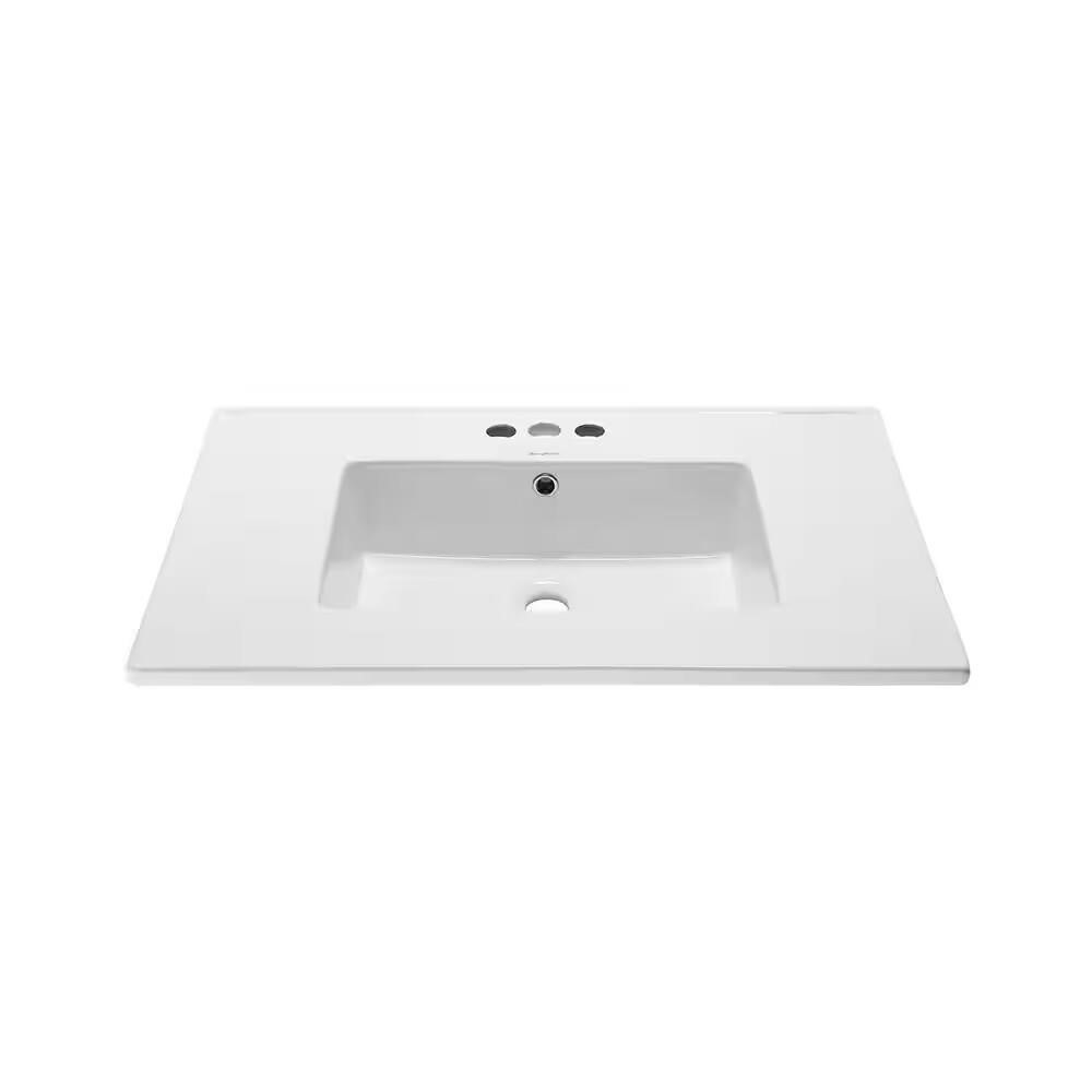 Swiss Madison Voltaire 31″ Vanity Top Sink Rectangular Ceramic Bathroom Basin