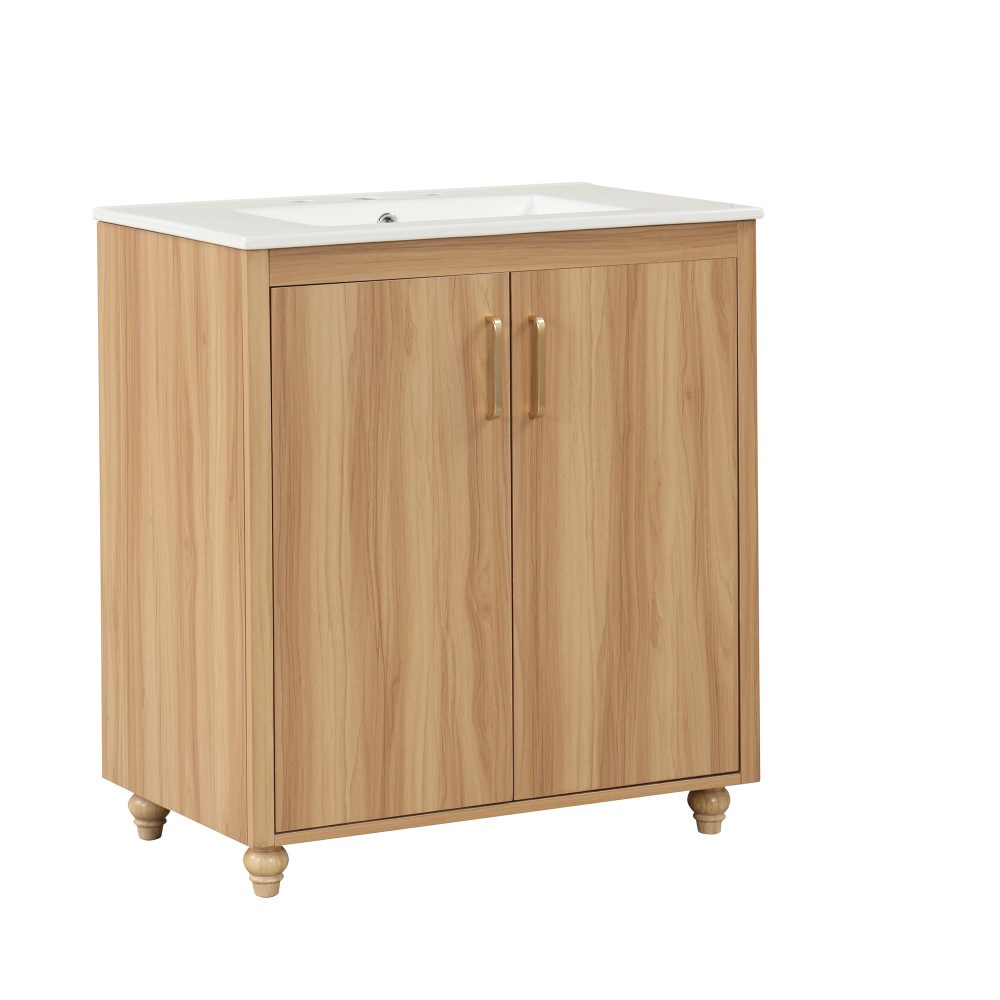 30″ Bathroom Vanity with Sink Combo Multi-functional Bathroom Cabinet with Doors