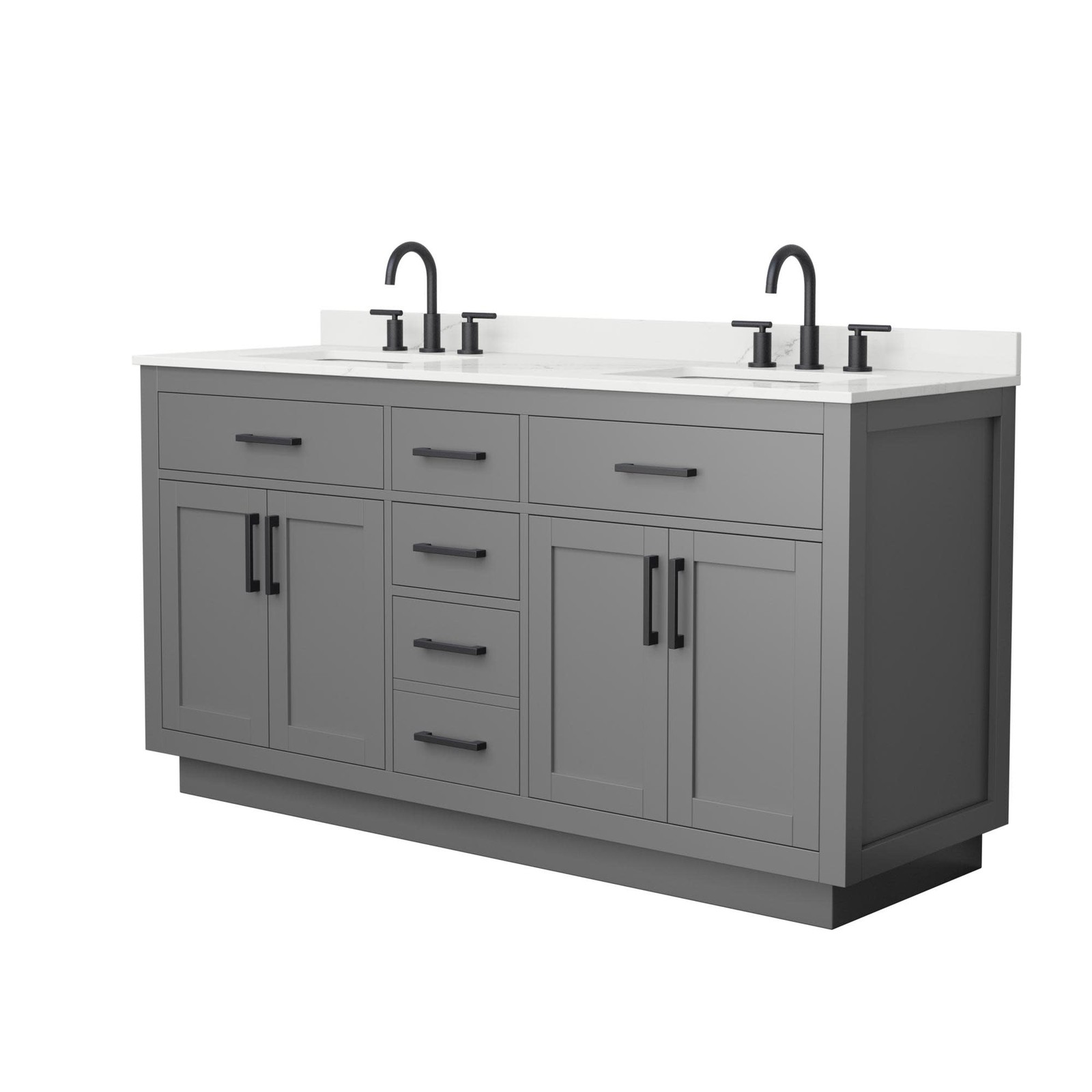 Wyndham Collection WCG262666D-QTZ-US3MXX Beckett TK 66″ – White / Giotto Quartz