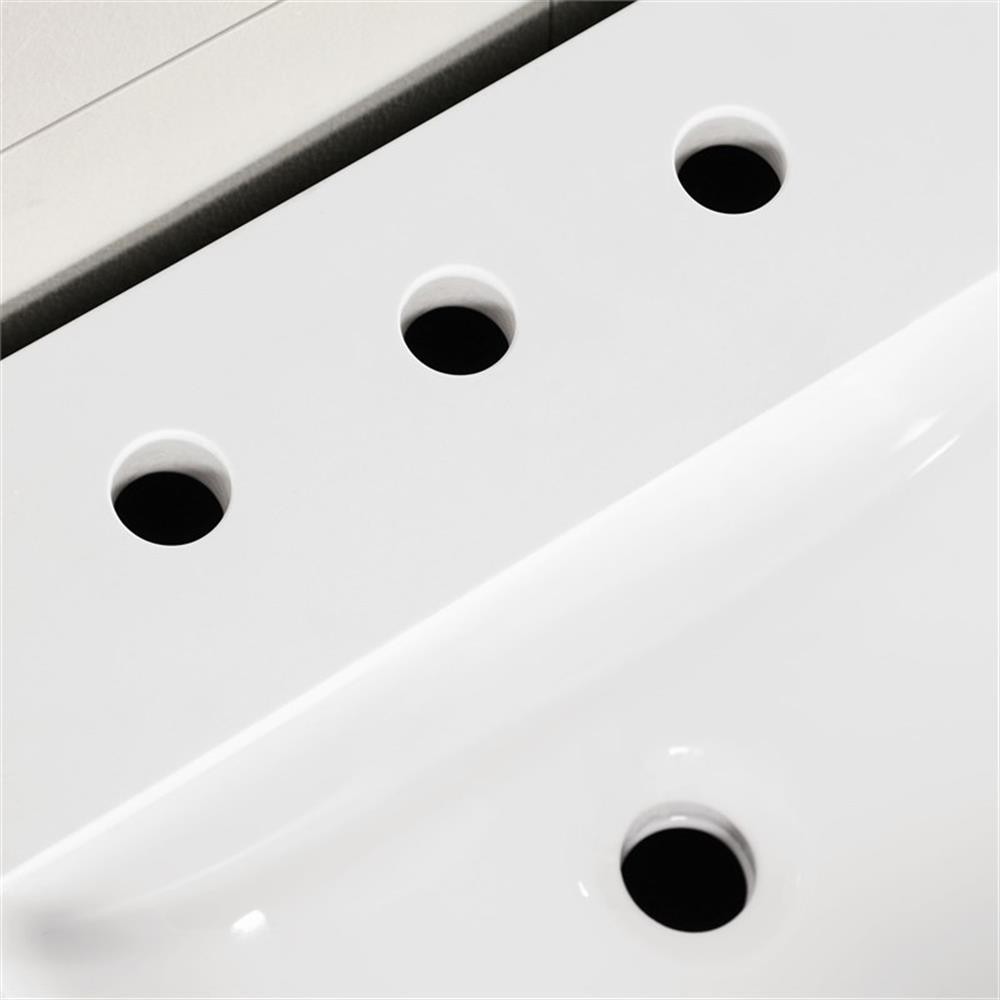 Pemberly Row 30″ Bathroom Vanity in Sahara Birch with White Countertop
