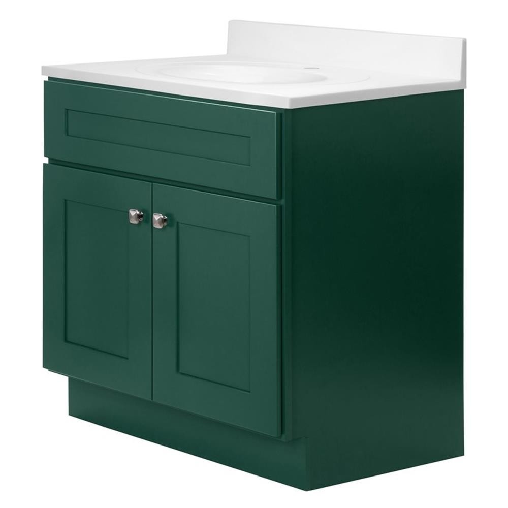 Bowery Hill 31-Inch Bath Vanity – Hunt Club Base and Single Hole Top