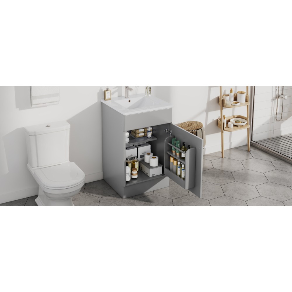 20″ Bathroom Vanity with Sink Vanity Cabinetwith Door Shelf and Adjustable Shelf