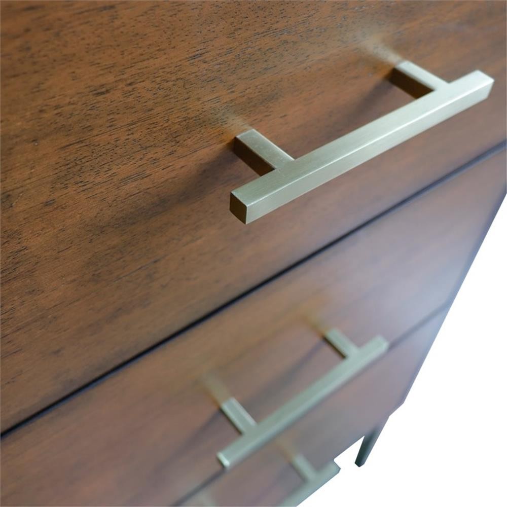 60 in. Double Wooden Vanity Walnut Black Cabinet Only