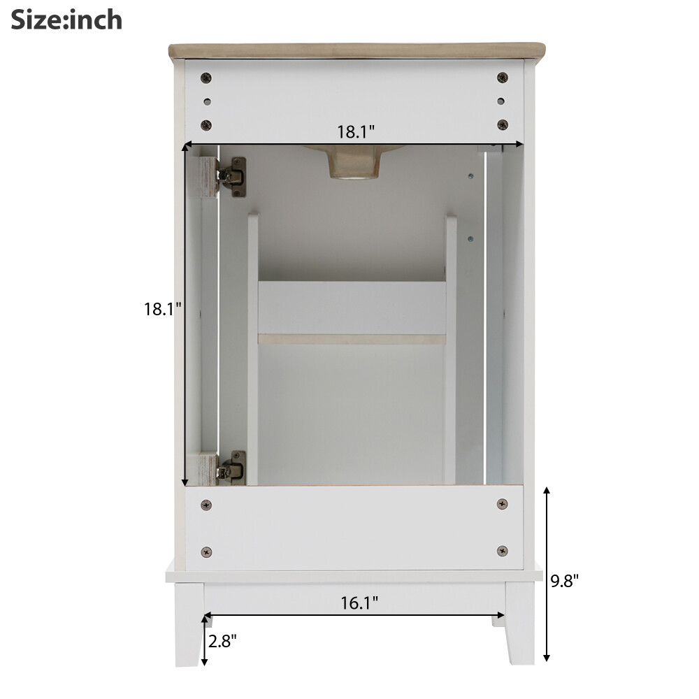 20 Inch Bathroom Vanity Modern Small Bathroom Vanity Cabinet With Ceramic Basin