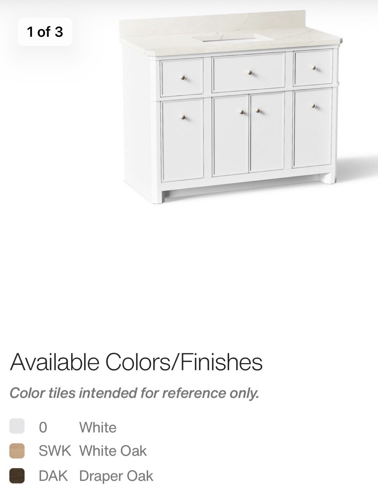 Kohler 39308-DAK 48” Claude by Studio McGee Vanity Draper Oak Finish