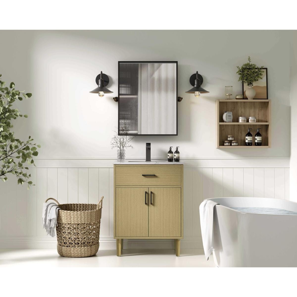 Elegant Lighting VF25024MHB Chandler Vanity Honey Brown